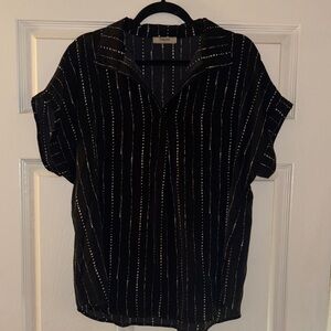 Black Striped Women's Top